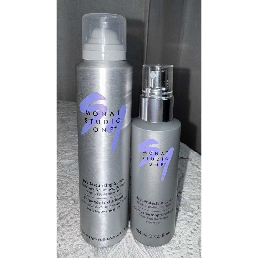 Monat Studio One LOT Dry Texturizing Spray Rejuveniqe + Heat Protectant 4.6 4.5